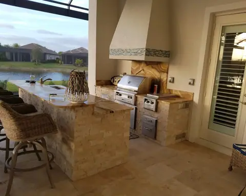 A classic outdoor kitchen built in Ft Myers, FL. A classic outdoor kitchen built in Ft Myers, FL.